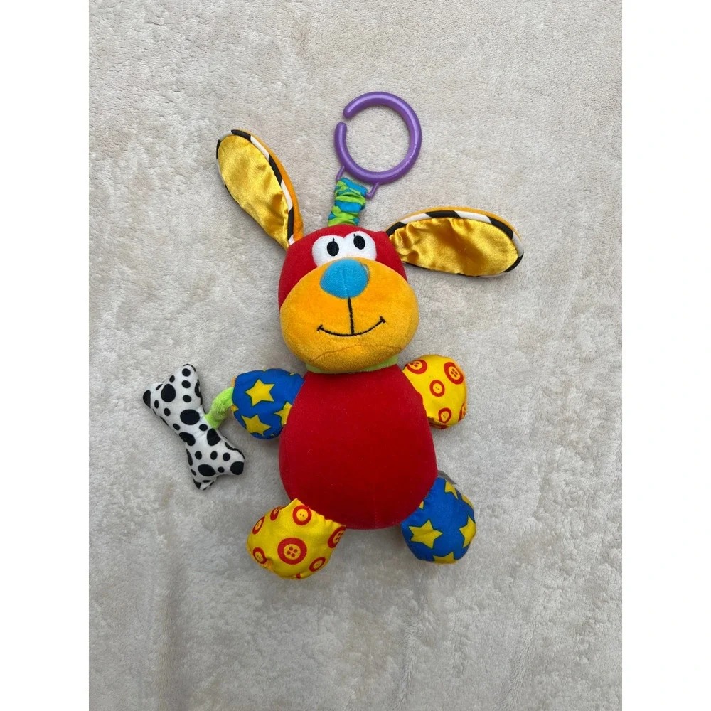VTG Rare Lamaze Baby Einstein Pup Squeak Puppy Rattle Squeak Plush Toy 13.5